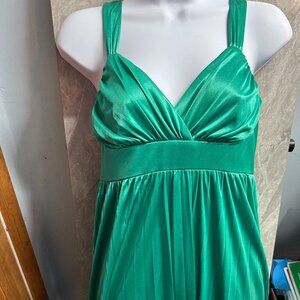 Appropriate Behavior Green Pleated Cocktail Dress